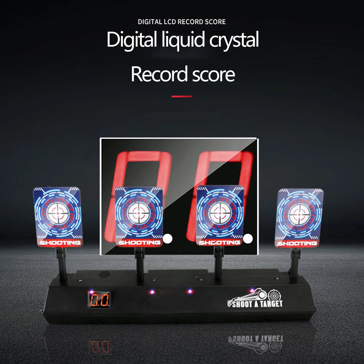 Electronic Scoring Shooting Targets 4 Targets LED Light Auto Reset Digital Targets L676