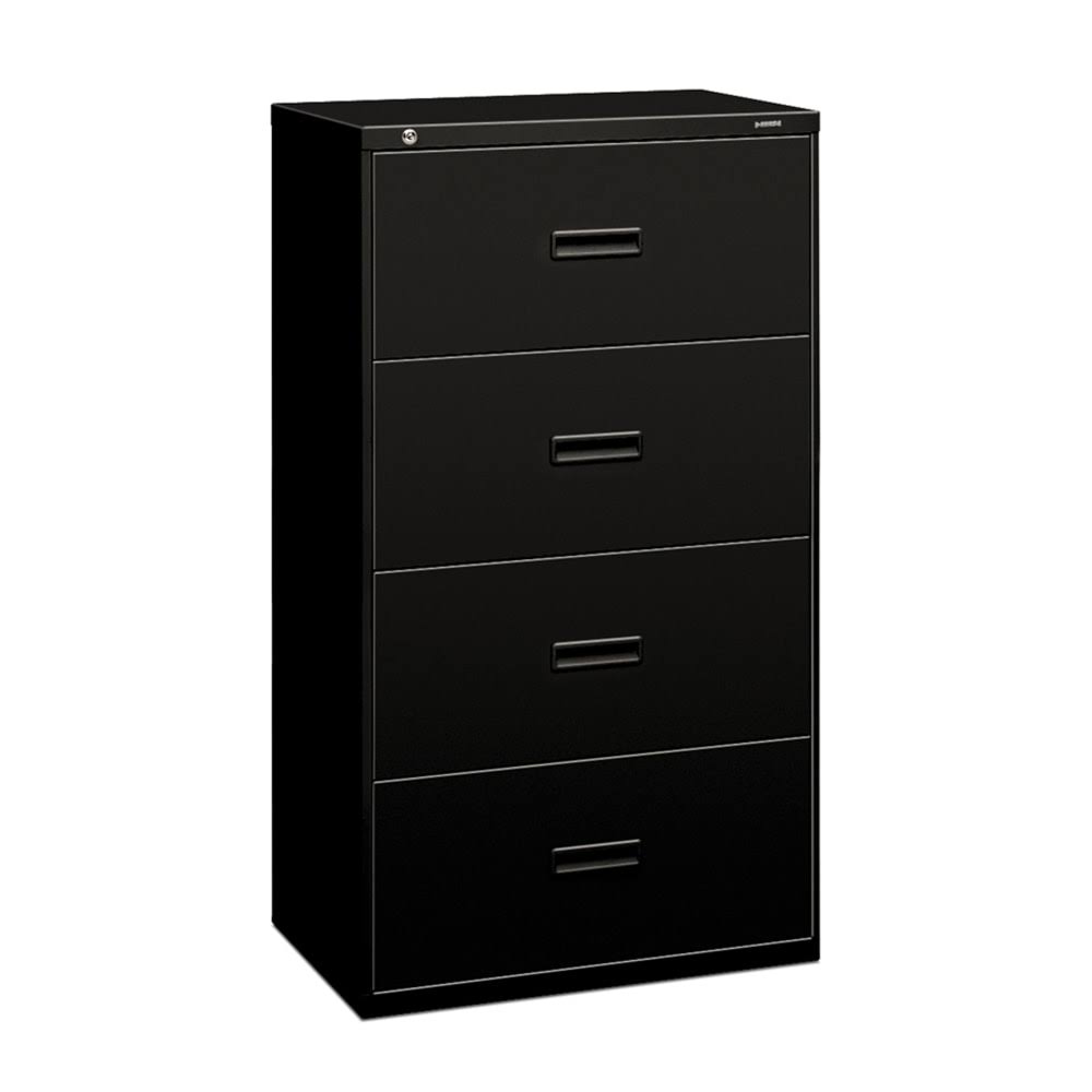 Black 4-Drawer Metal File Cabinet G27104