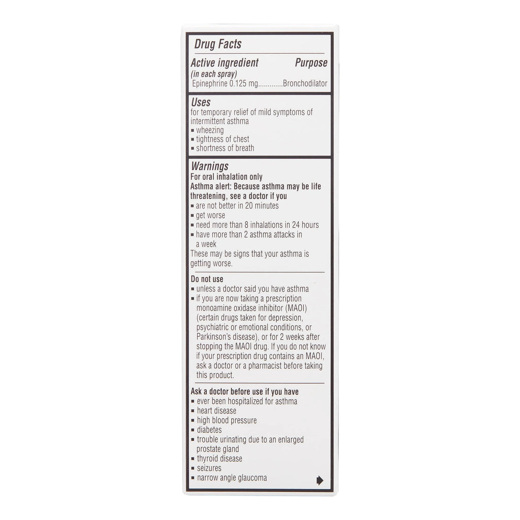 Epinephrine Oral Inhalation Aerosol B4903
