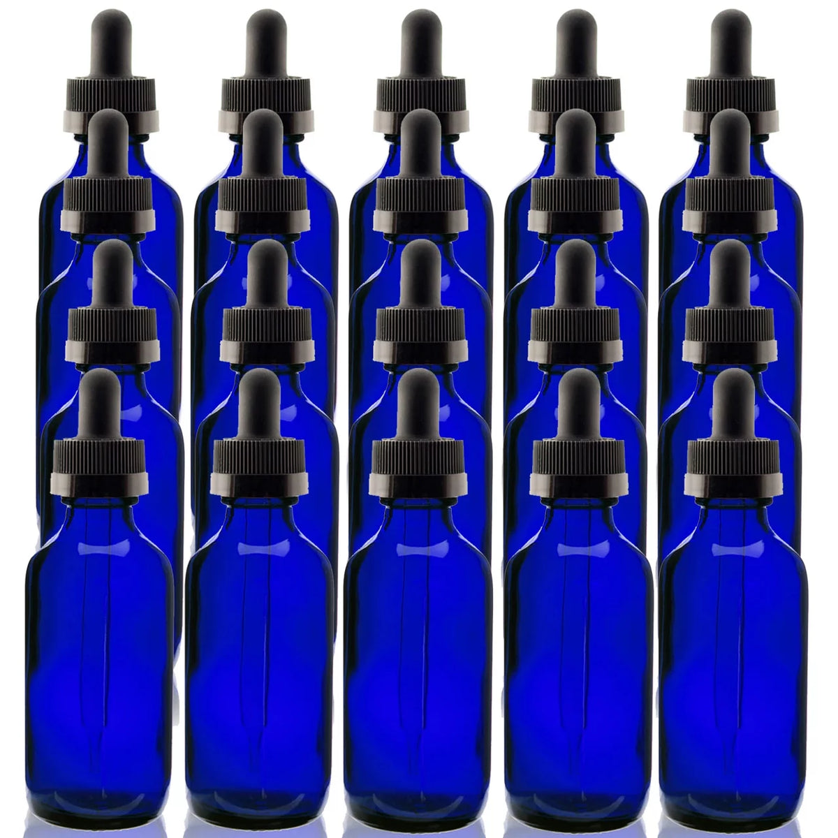 Cobalt Blue 2oz Glass Dropper Bottles Pack of 20 A5983