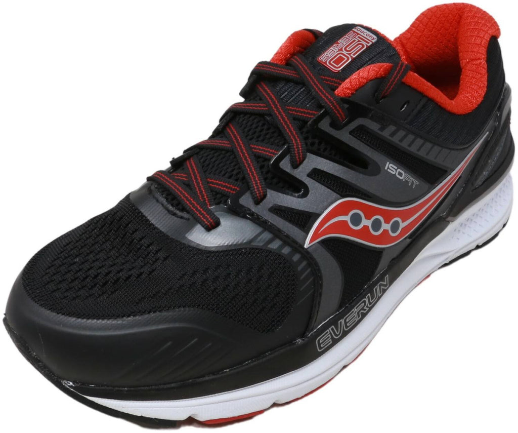 Grey/Black/Red Men&s Size 8.5 Running Shoes N3277