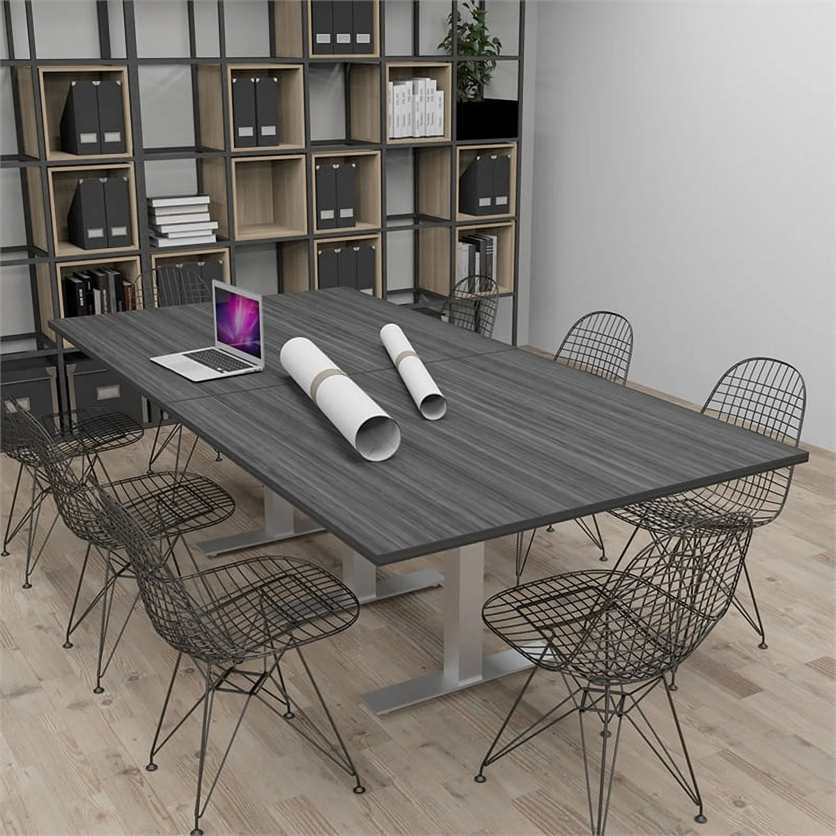 8' Rectangular Conference Table 8 Person White E429963
