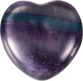 Fluorite Carved Heart Pocket Stone, Pack of 10 (0.8") G7567