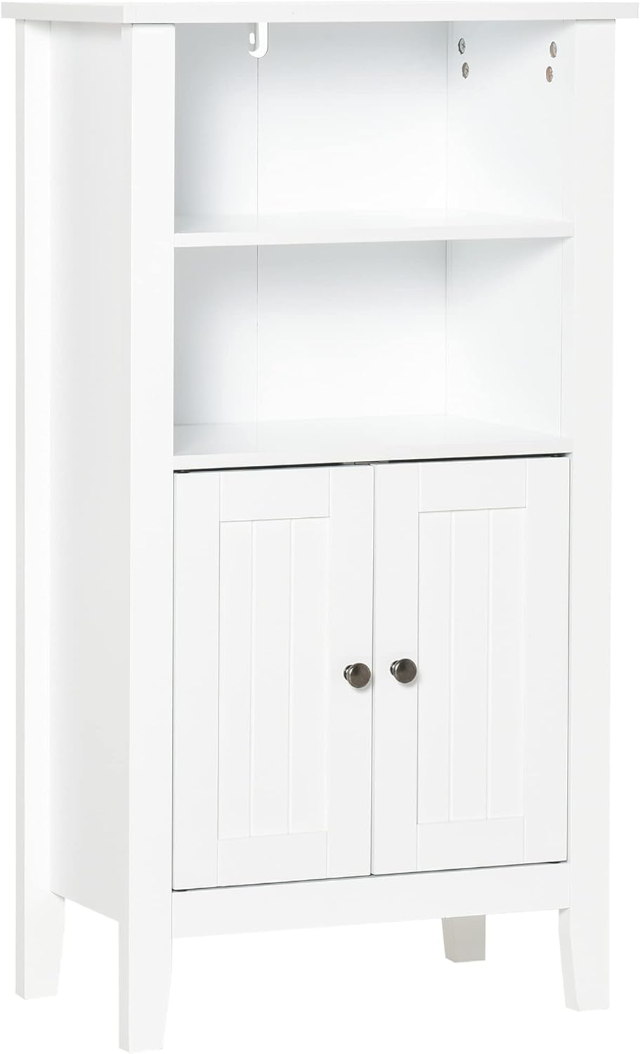 Dark Grey Bathroom Cabinet with 2-Tier Shelves and Double Door Q36021