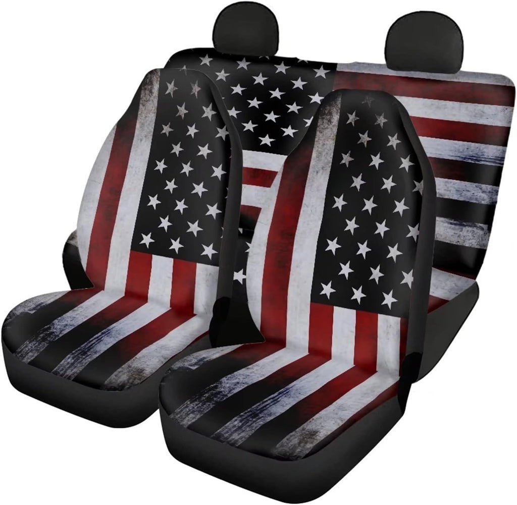 Blue Butterfly Floral Moon Pattern Car Seat Covers Pack of 2 G187275
