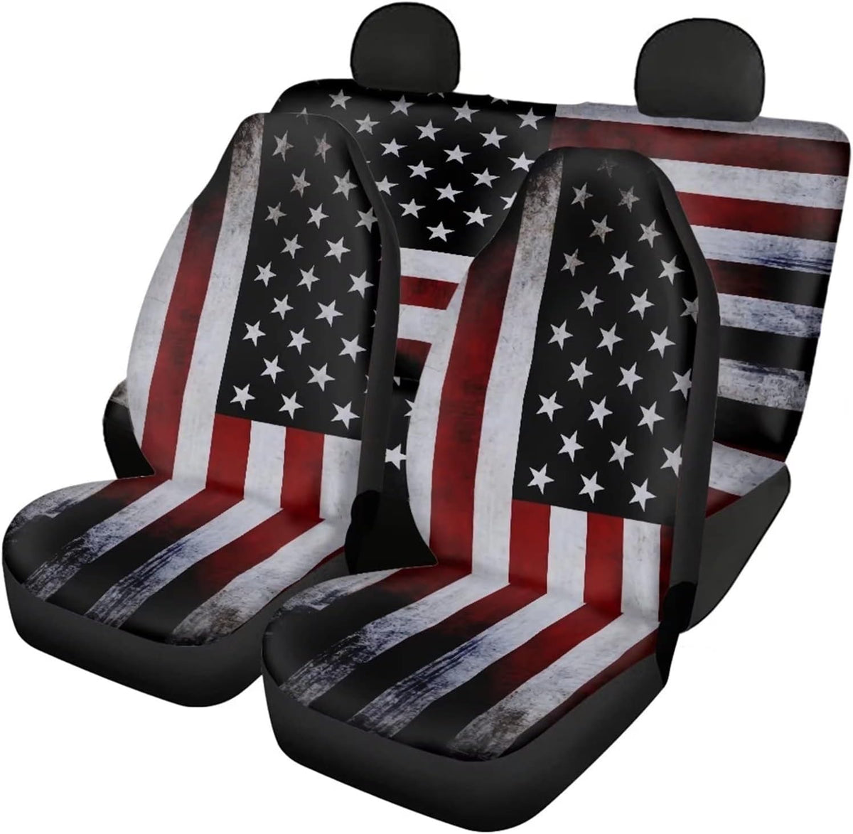 Blue Butterfly Floral Moon Pattern Car Seat Covers Pack of 2 G187275