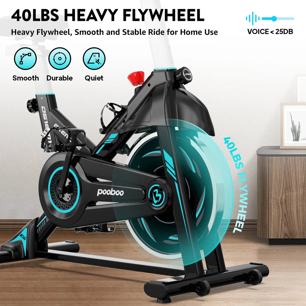Indoor Cycling Bike Magnetic Stationary Exercise Bike 40lbs Flywheel A433