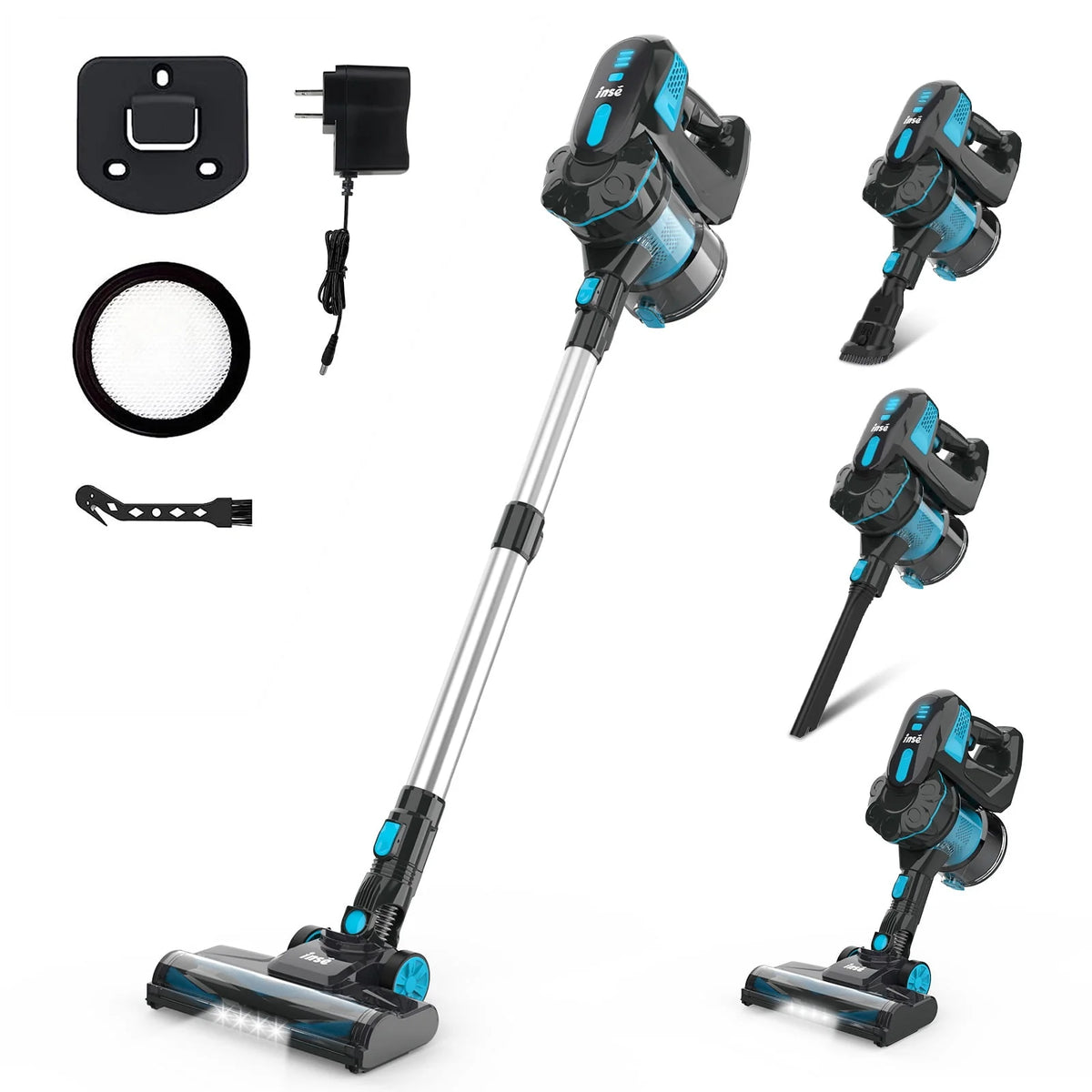 Cordless Stick Vacuum 20KPa 6-in-1 Blue T64209