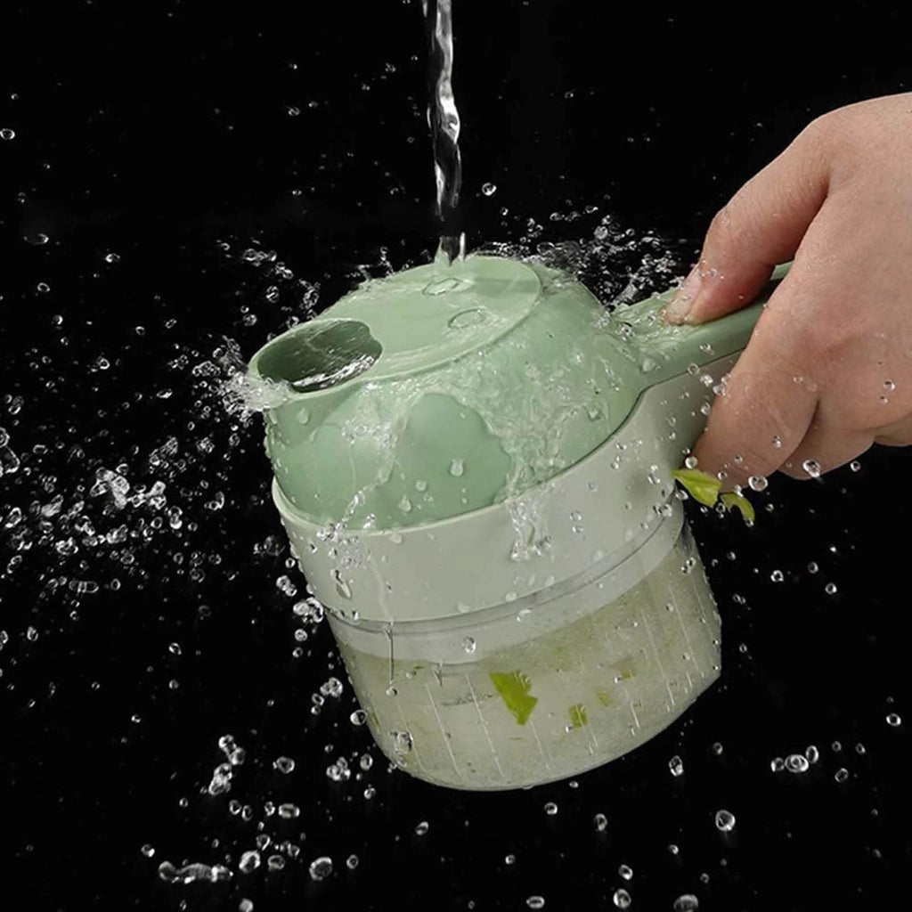 4 In 1 Rechargeable Electric Vegetable Cutter Food Processor A8620
