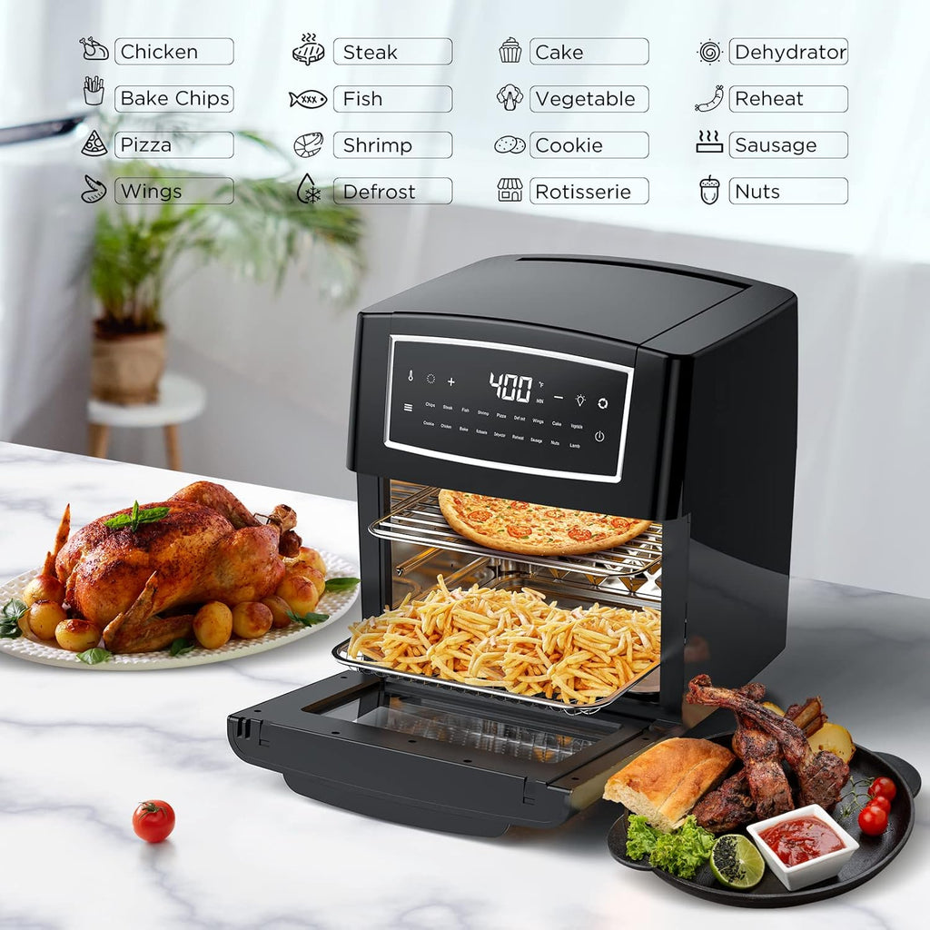 18 in 1 Convection Air Fryer Toaster Oven, 12L, 1500w, Black F64031