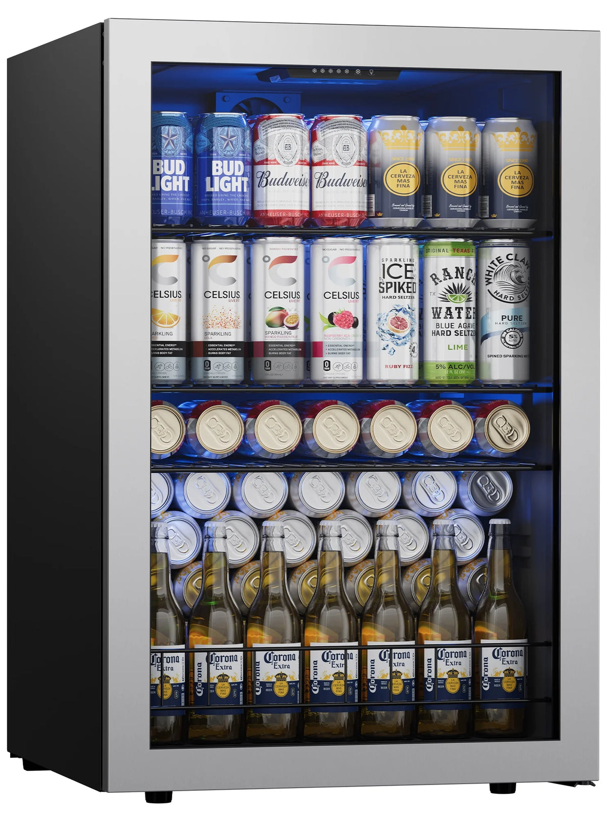 180 Can Freestanding Beverage Refrigerator with Glass Door E869389