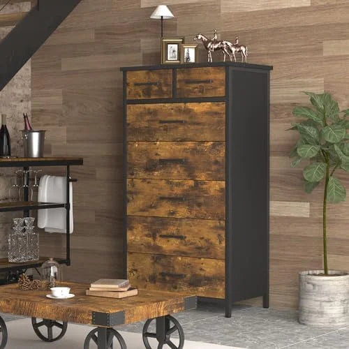 6 Drawer Industrial Wood Dresser E4886