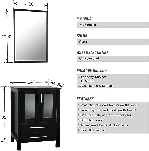 60" Double Bathroom Vanity with Porcelain White Sink I41585