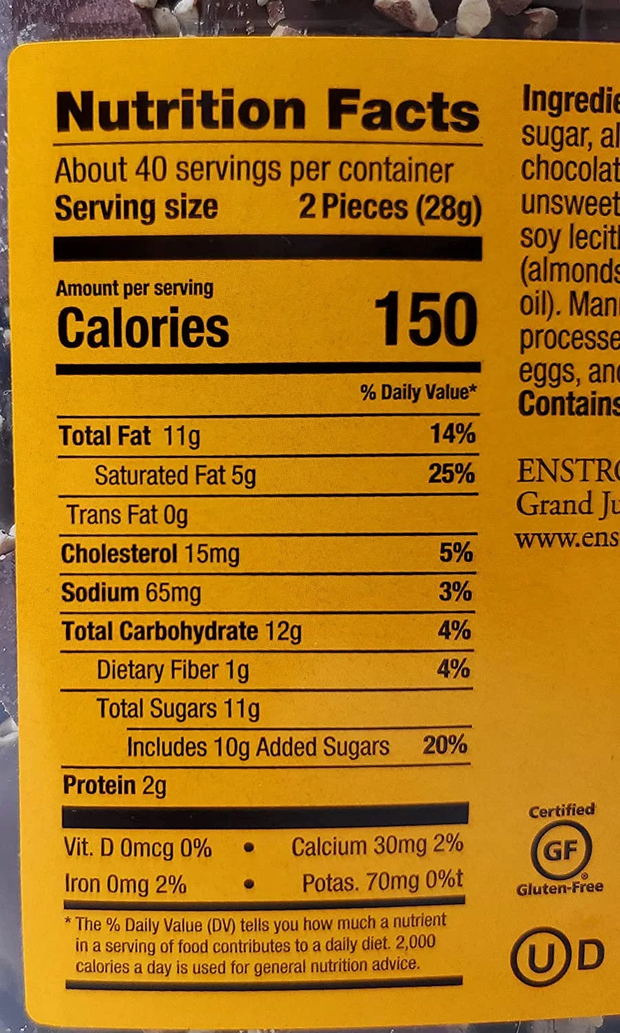 Almond Toffee Tub (Milk, 2.5lb) P659
