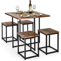 5 Pc Dining Table and 4 Stools Metal Frame K91585