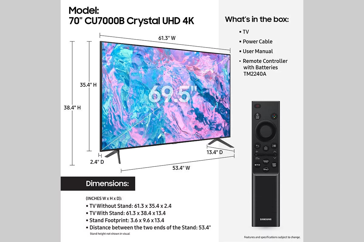 70 Class Crystal UHD 4K Smart Television P2675