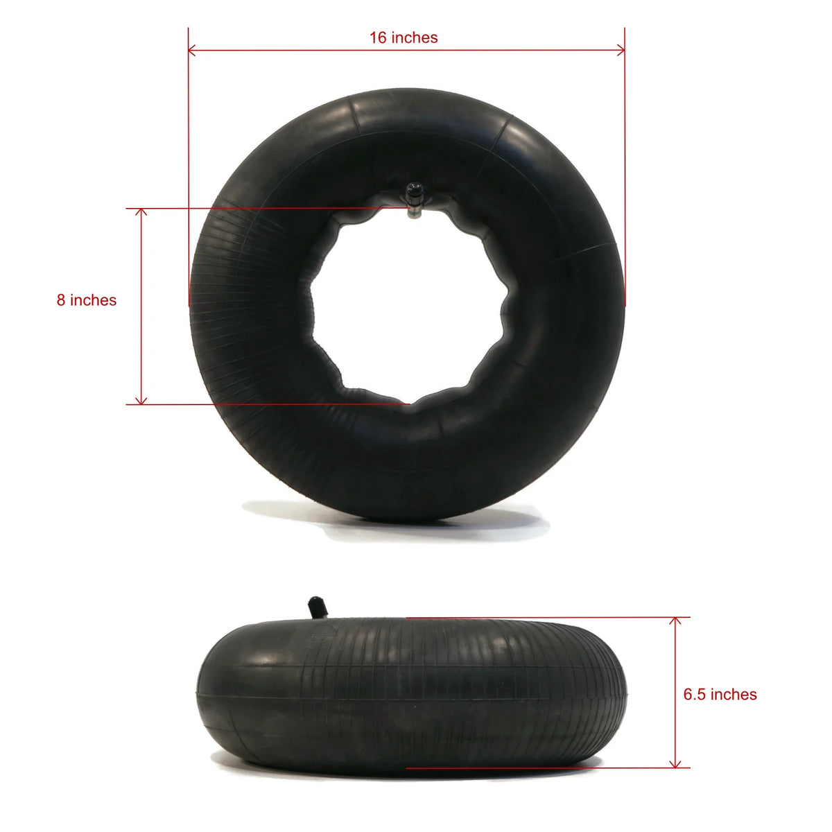4 Tire Inner Tubes 16x6.50x8 TR13 Straight Valve Stem F30406