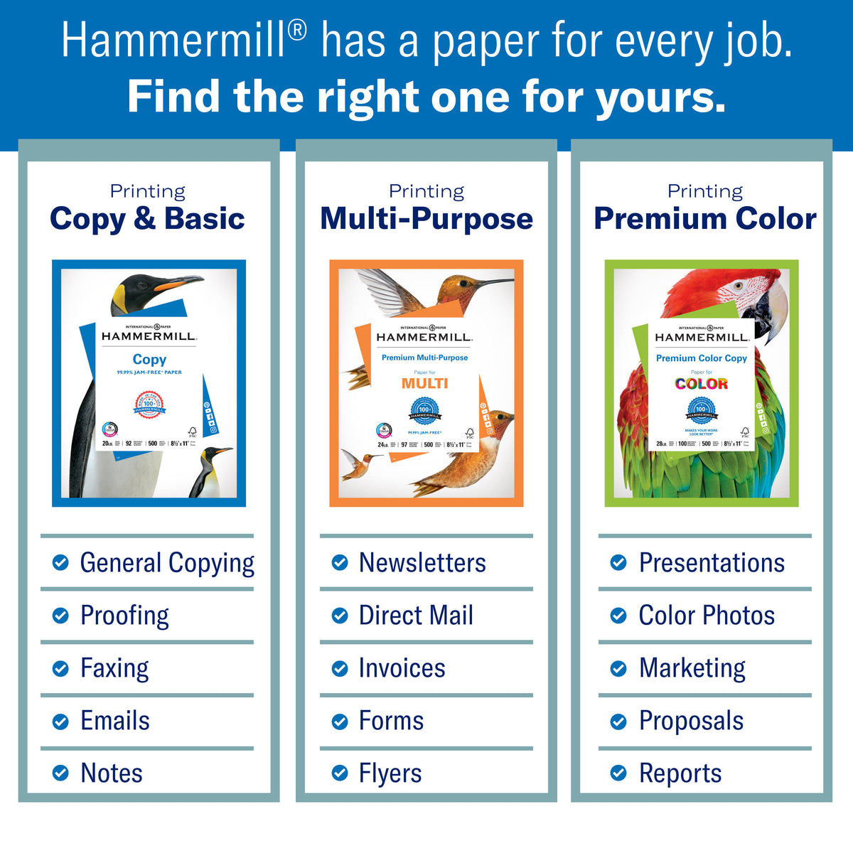 Multipurpose Paper 20-lb. 8-1/2 x 11 White 5000/Carton D29921