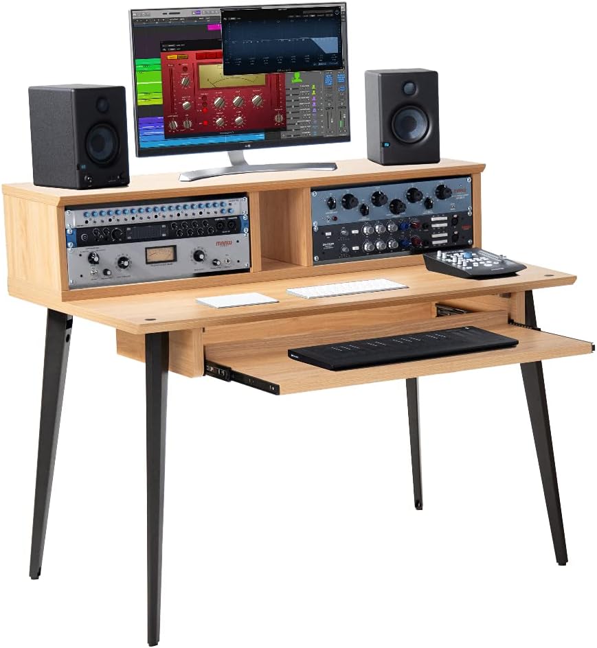 10U Studio Rack Desk with Slide-Out Tray K6027