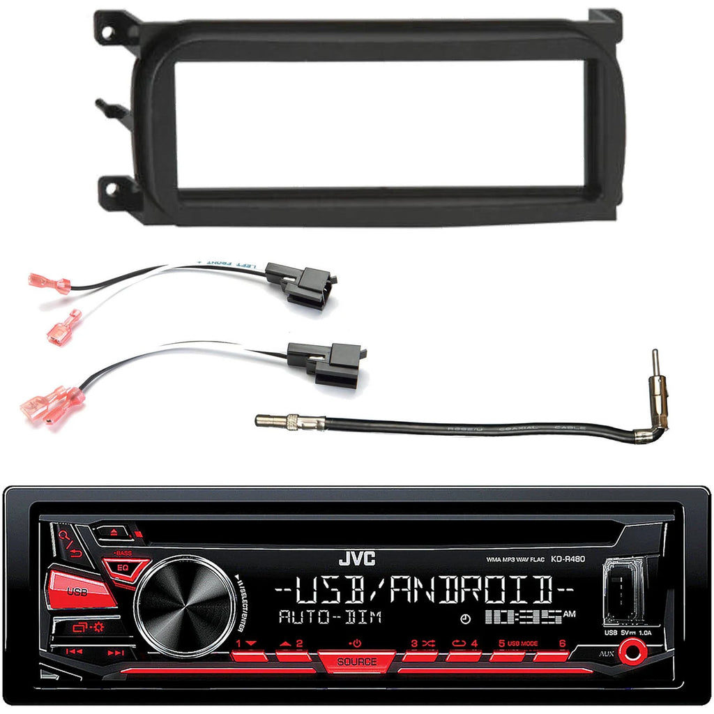 Single DIN In-Dash CD AM/FM USB Aux Car Stereo Receiver B84459