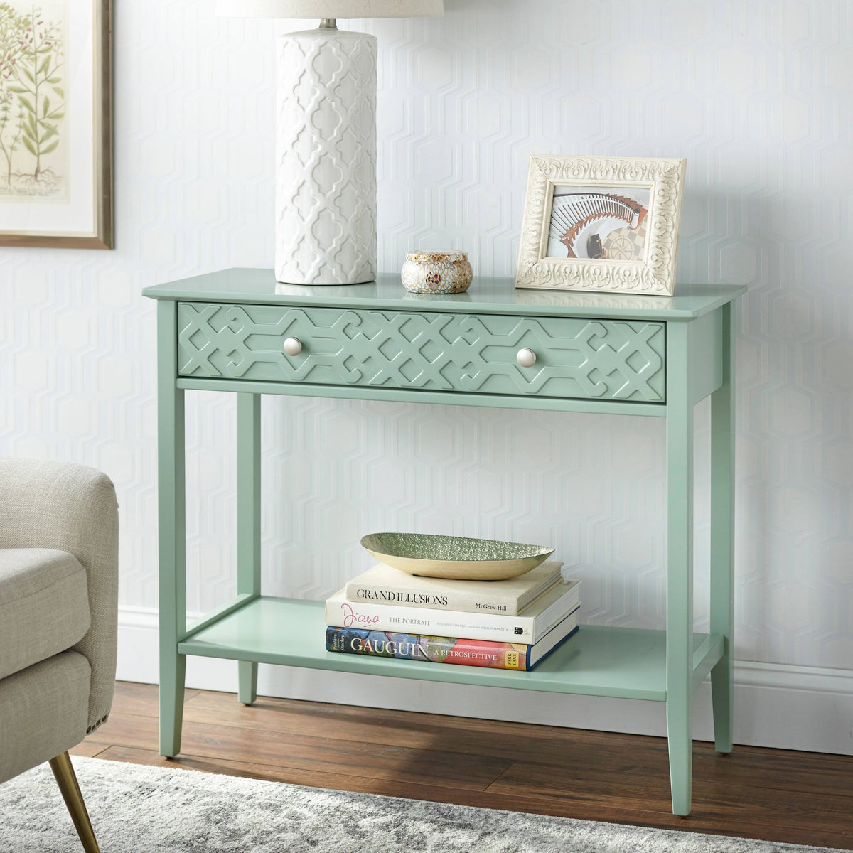 White Console Table K6028