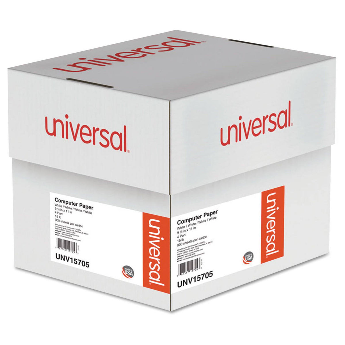 Carbonless Paper 15lb 9-1/2 x 11 Perforated White 900 Sheets F2825