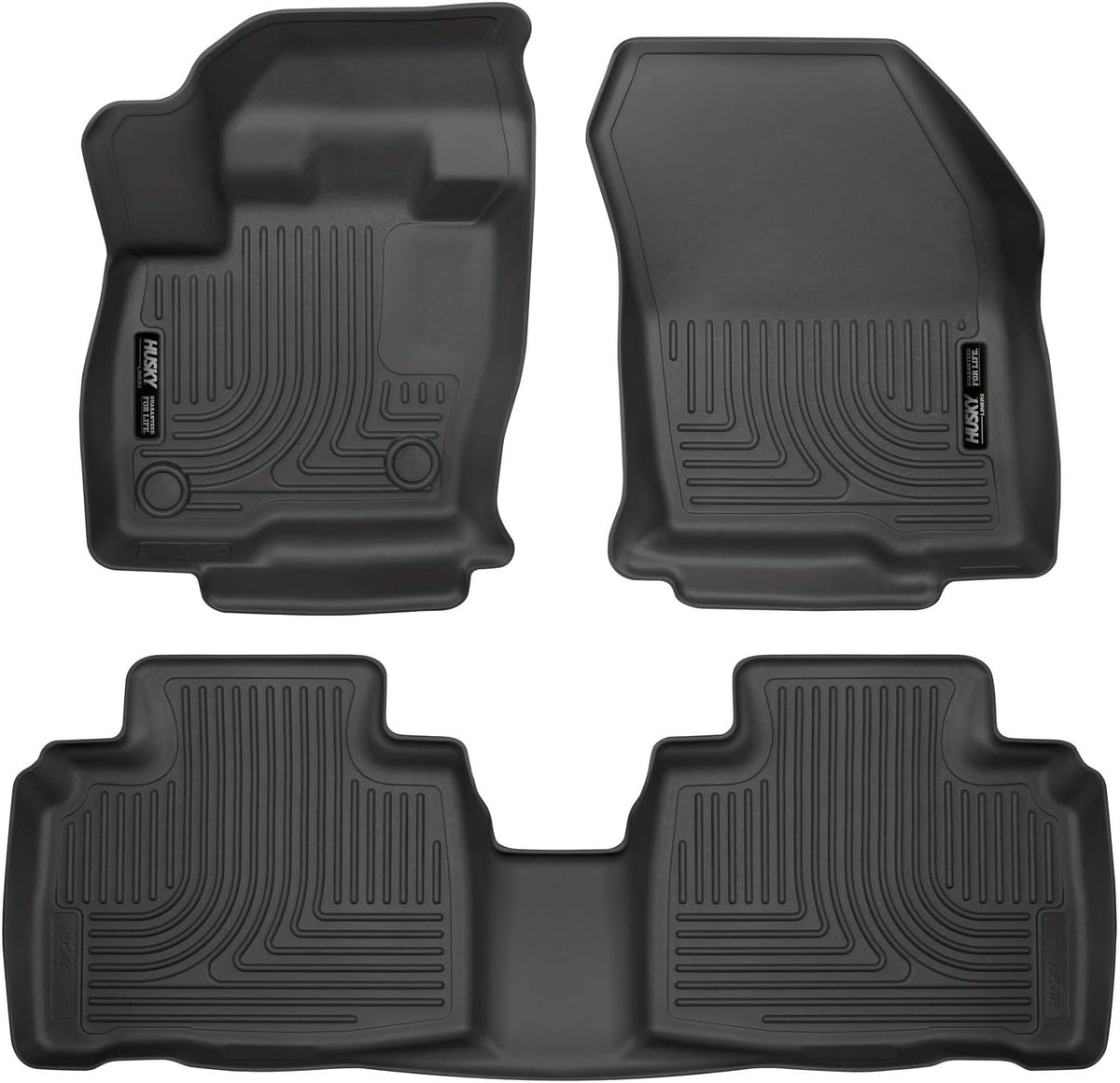 Black Front & 2nd Seat Floor Liners 3 Pcs S7317