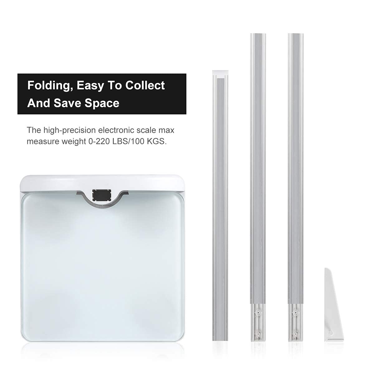 Digital Scale 2-in-1 200cm & 200lb Height Measurement Scale with Height Rod A64153