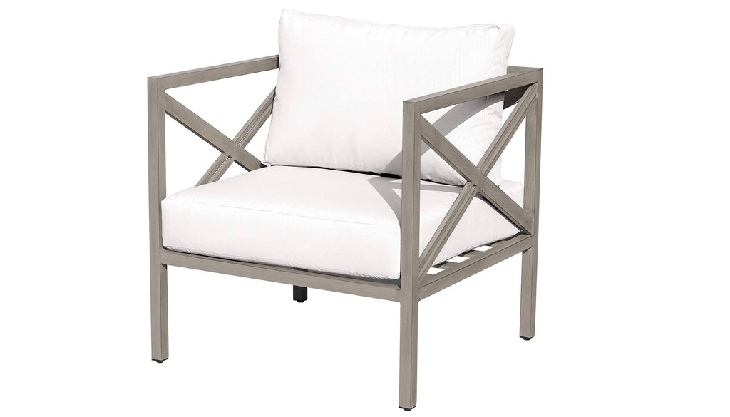 White Aluminum Club Chair Y2764
