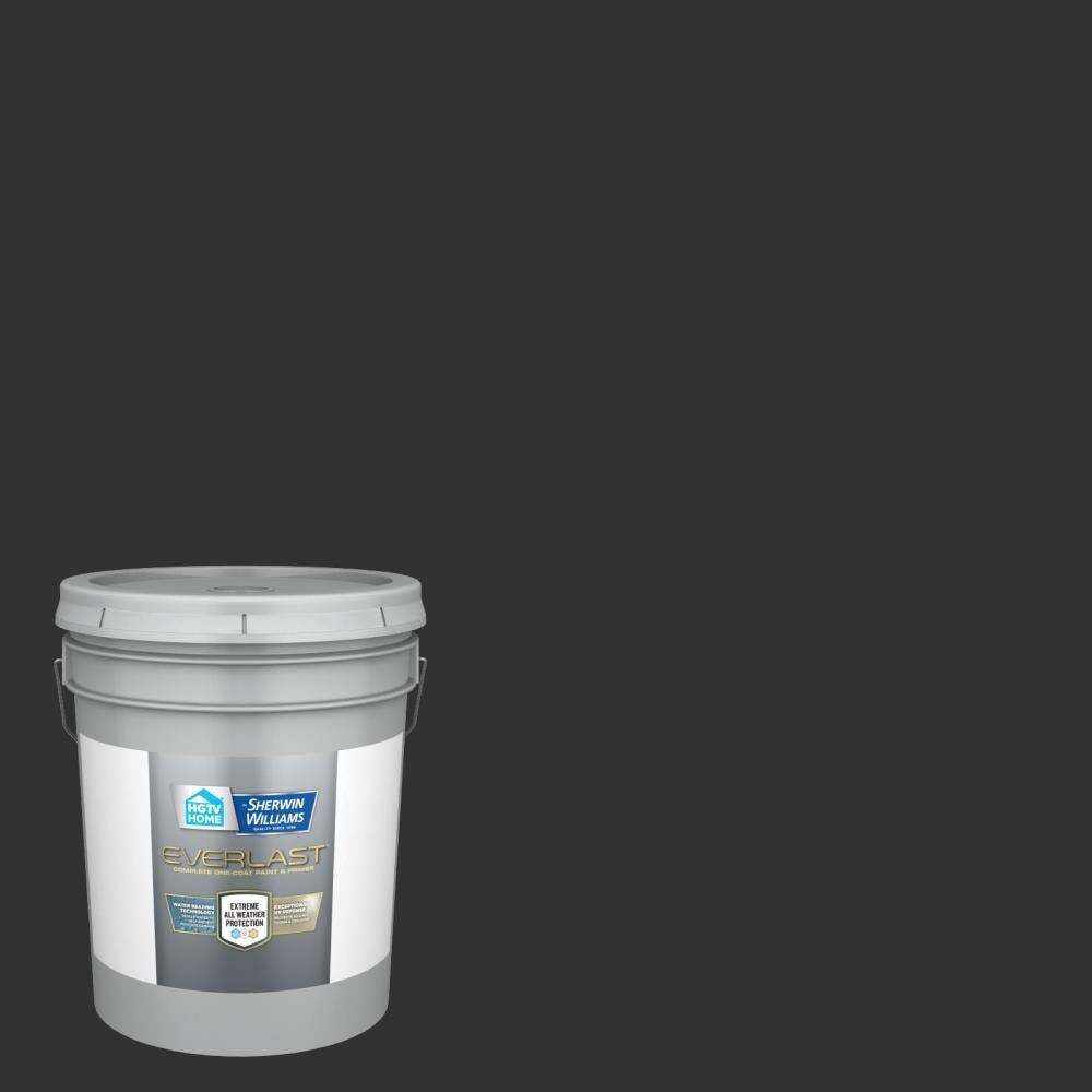 Satin Black Magic Exterior Paint (5-Gallon) S384