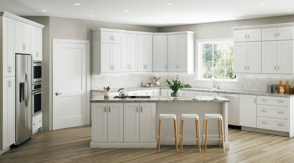 Vesper White Shaker Assembled Plywood Wall Kitchen Cabinet O186
