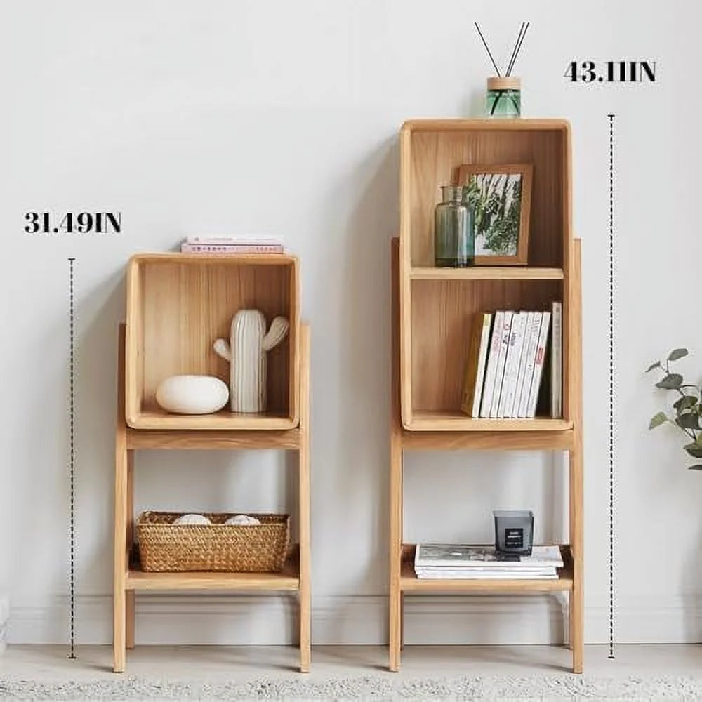 Solid Oak Wood 2 Tier End Table T30293
