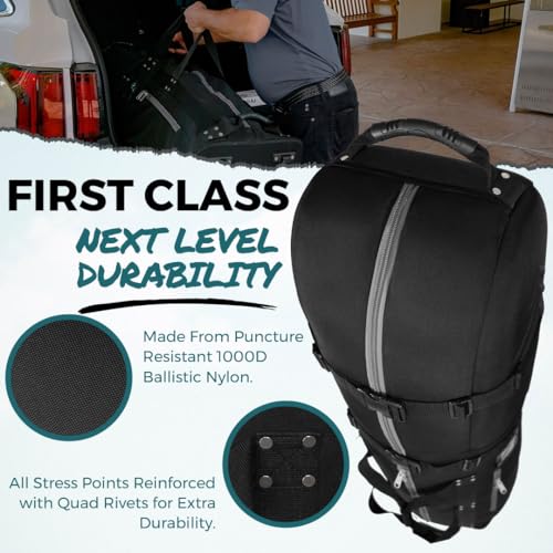 Padded Golf Club Travel Cover with Wheels Q159821