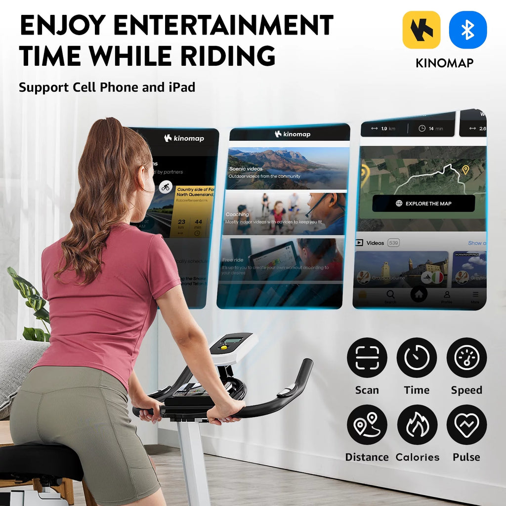 Indoor Cycling Bike Magnetic Stationary Exercise Bike 40lbs Flywheel A433