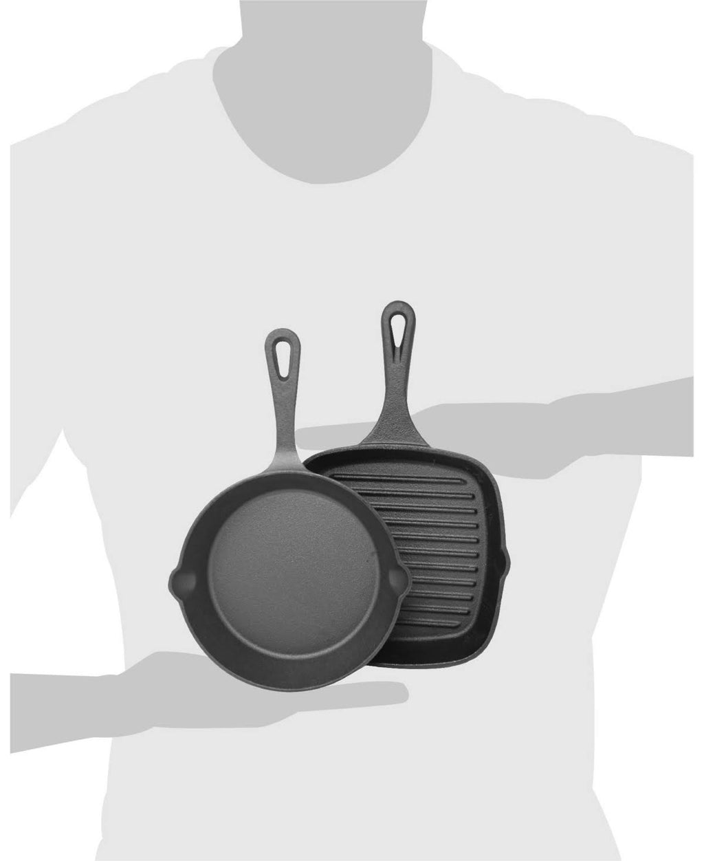 Cast Iron Skillet & Grill Pan 2-pc. Set G789175