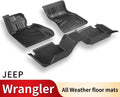 TPE Heavy Duty All Weather Car Floor Mats Full Set 1st & 2nd Row Rubber Floor Liners M92393