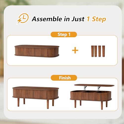 Lift Top Coffee Table with Hidden Compartment A261713