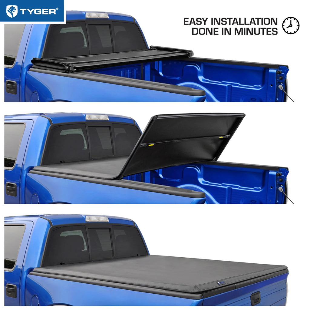 Soft Tri-fold Truck Bed Tonneau Cover Vinyl M808