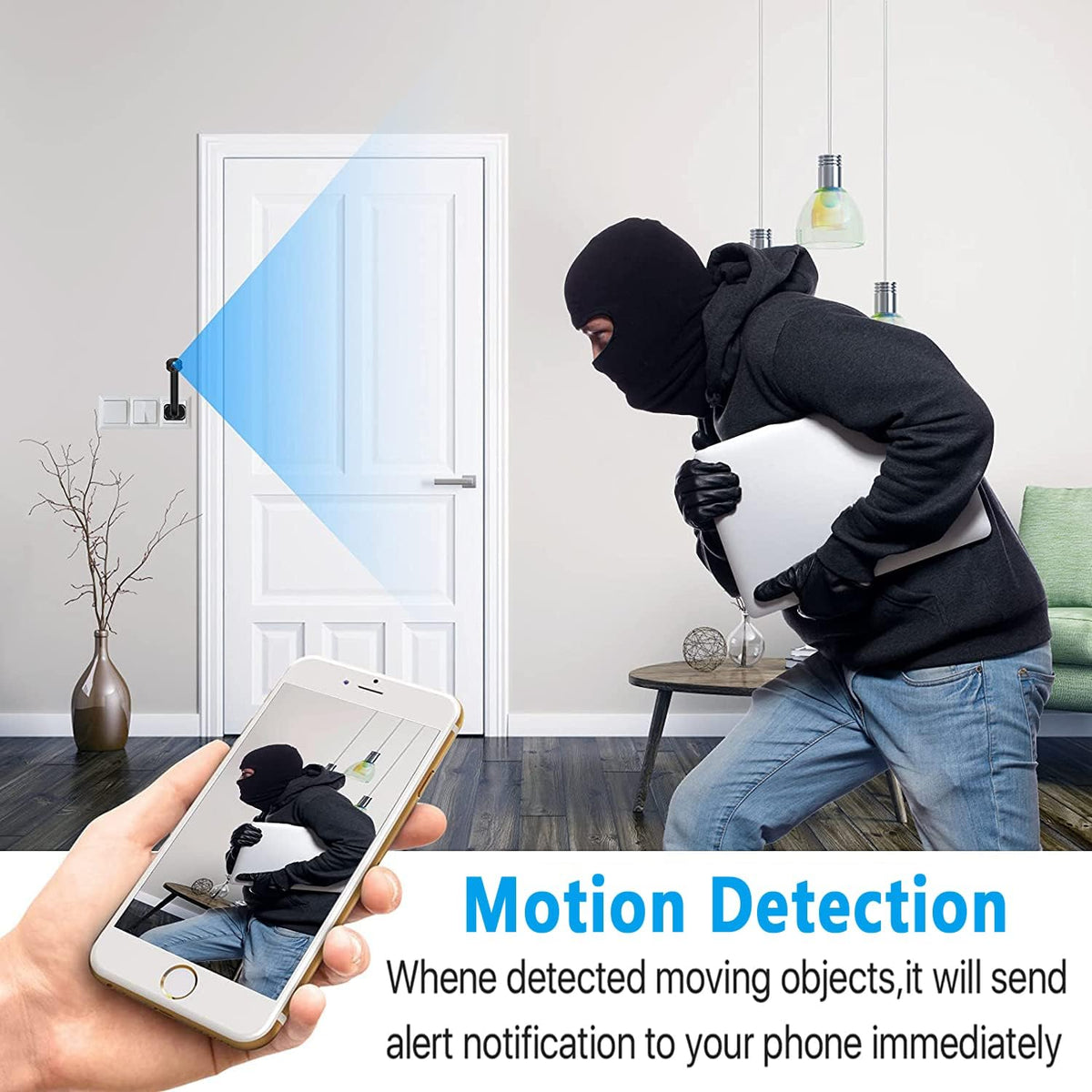 Indoor Security Camera WiFi, HD 1080P IP Camera with Motion Detection, Night Vision, Cloud Storage N48616