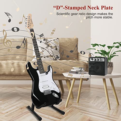 39 Inch Solid Full-size Electric Guitar HSS Pickups Starter Kit (Black) W180