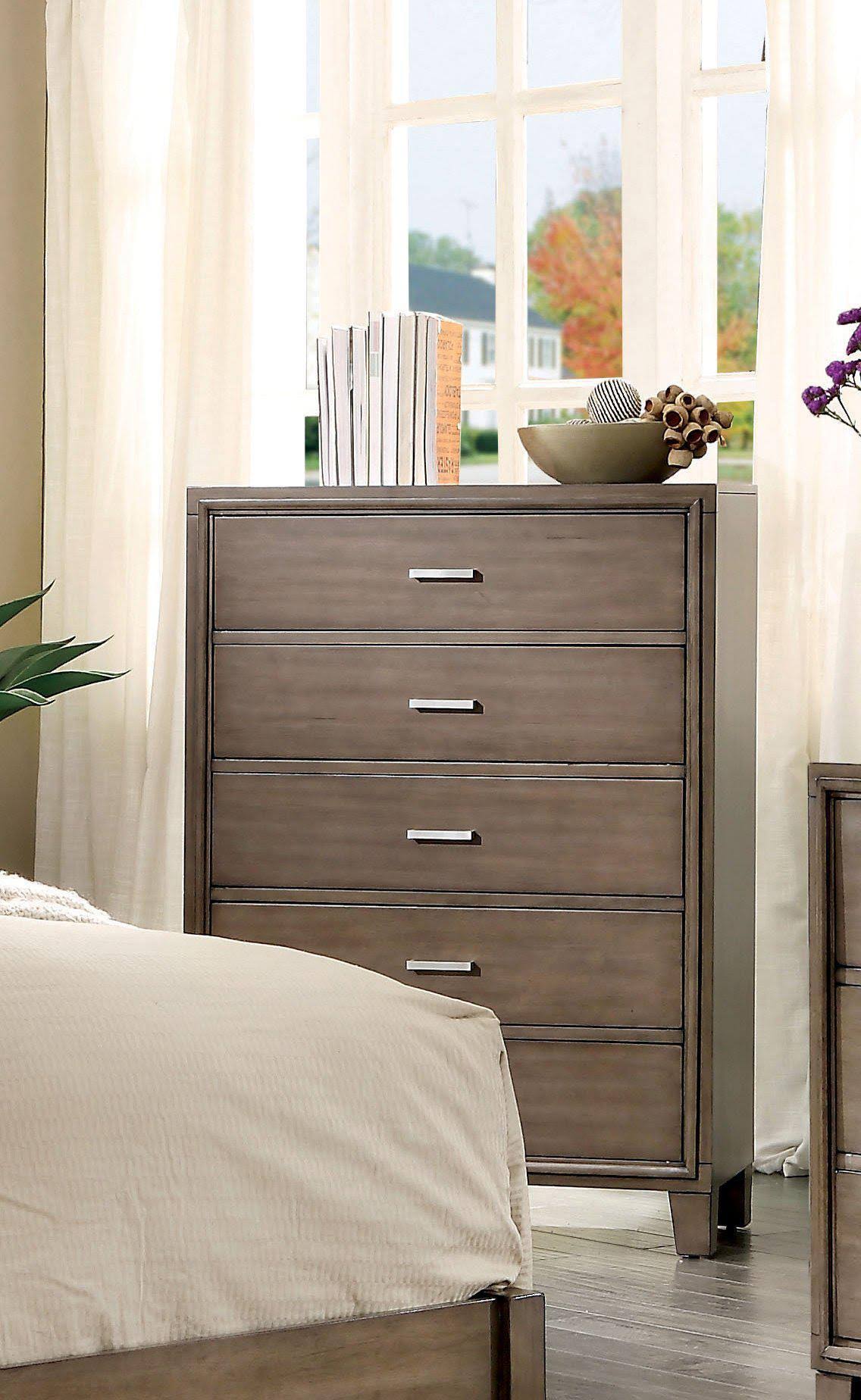 Gray 5 Drawer Chest E19920