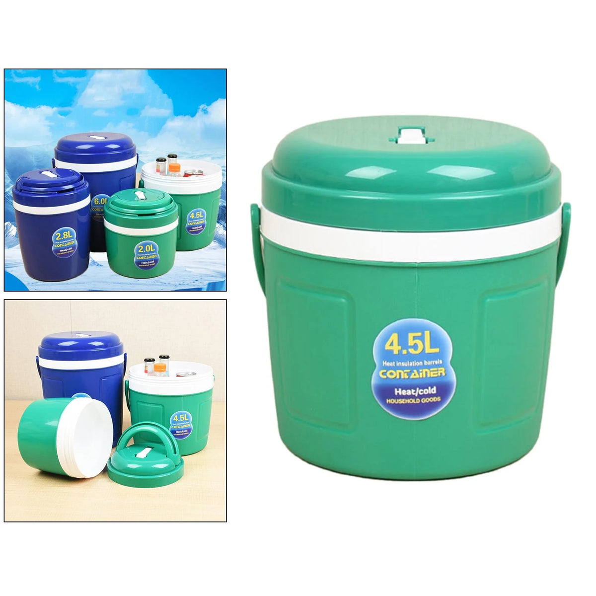 Green Insulated Beverage Bucket 4.5L K481