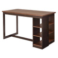 Wood Counter Storage Table in Walnut Brown E740701