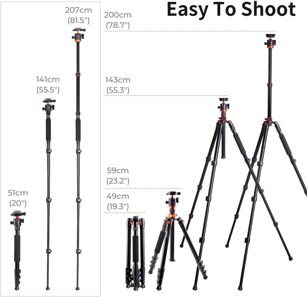 78 inch Aluminum Camera Tripod with 360 Degree Ball Head, Pack of 2 R86003