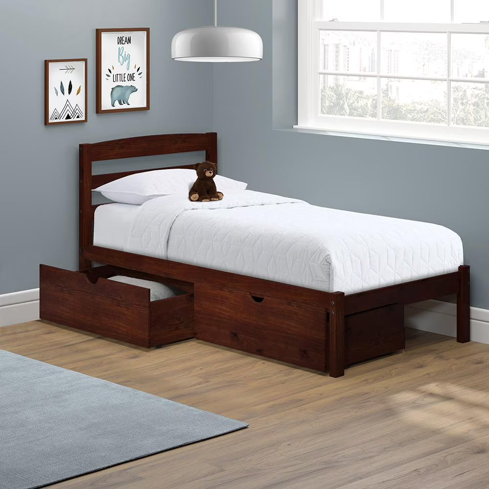 Twin Bed with Two Storage Drawers Y825
