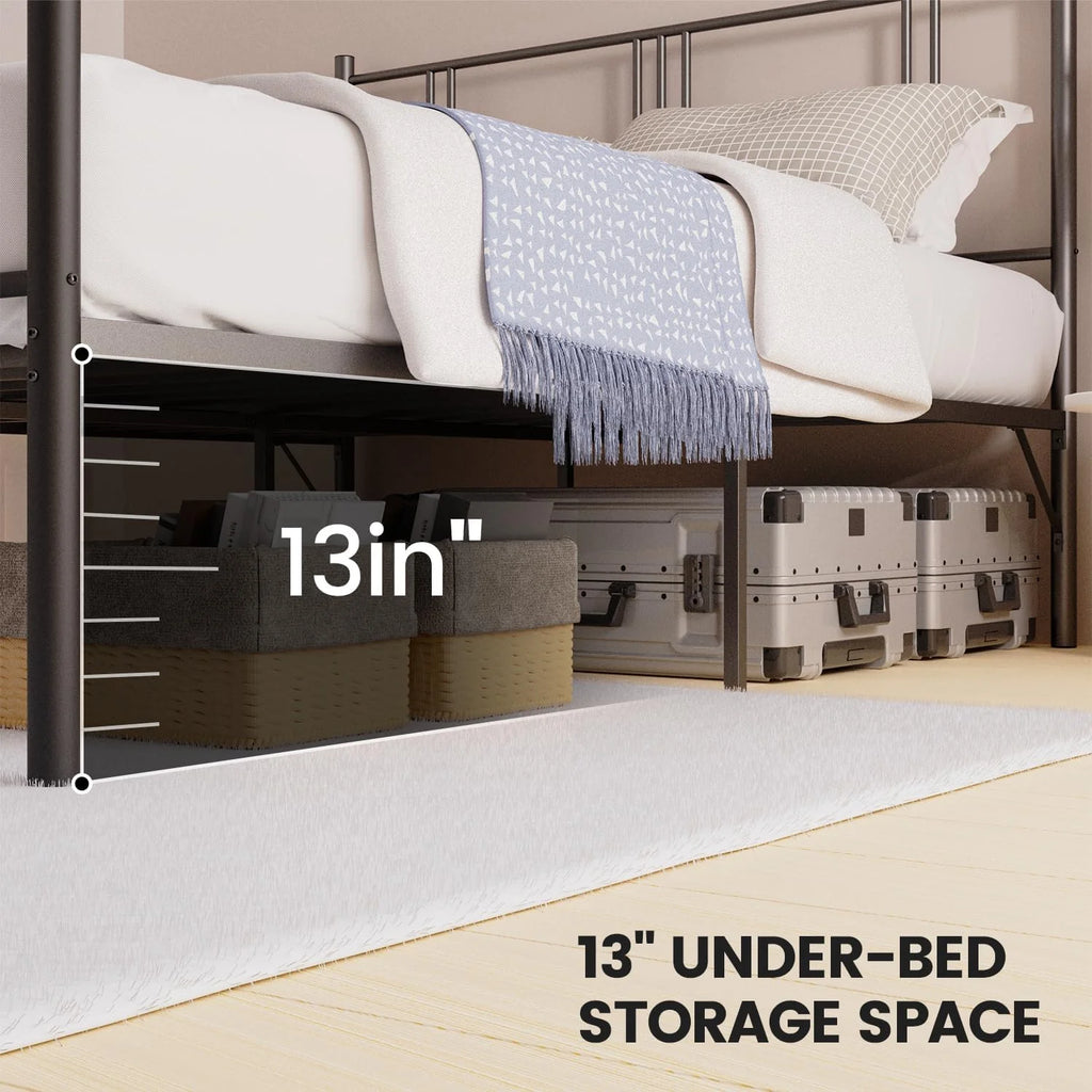 Queen Steel Bed Frame with Headboard Footboard F727464