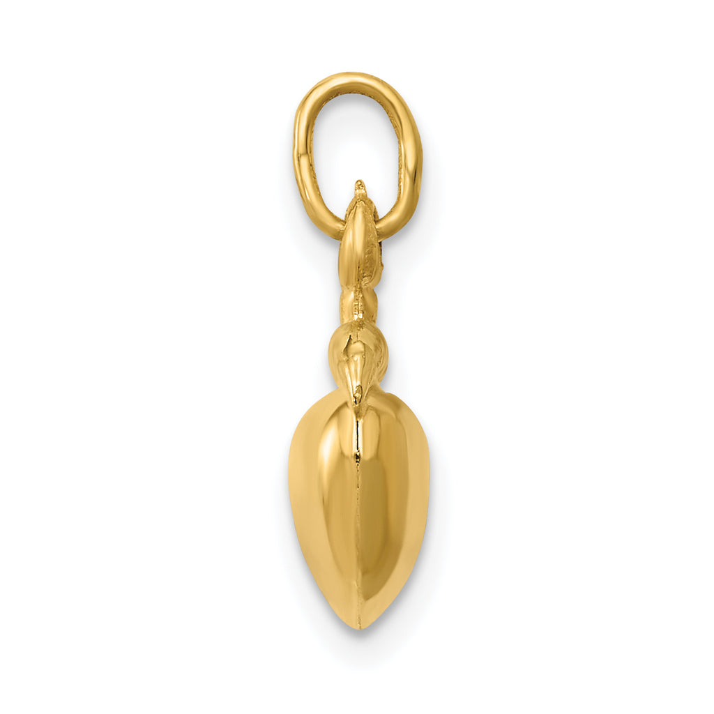 14K Yellow Gold Apple Pendant Charm E39419