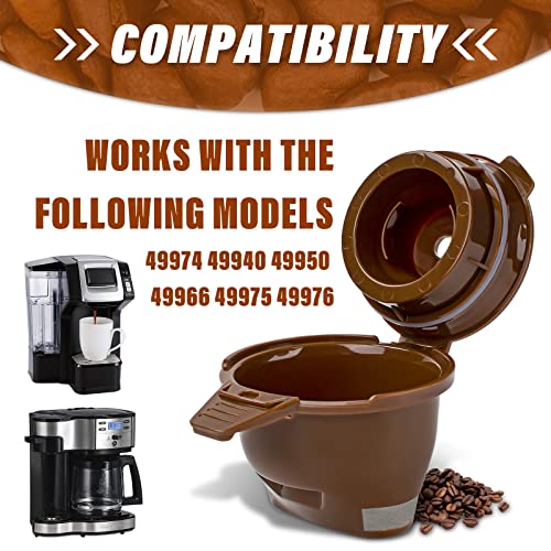Single Serving Ground Coffee Brew Filter Holder Basket Reusable Coffee Filter Brown E648443