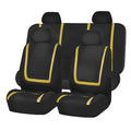 Yellow and Black Flat Cloth Full Set Seat Covers R9705