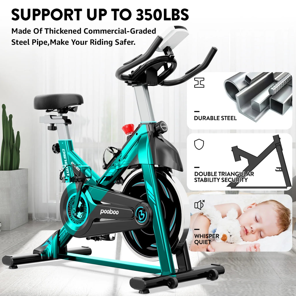 Indoor Cycling Bike Magnetic Stationary Exercise Bike 40lbs Flywheel A433